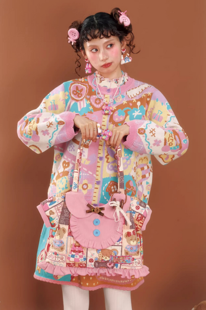 Quilted Cotton Patchwork Handbag