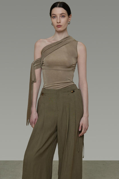 Bean Green Slim Knit Top