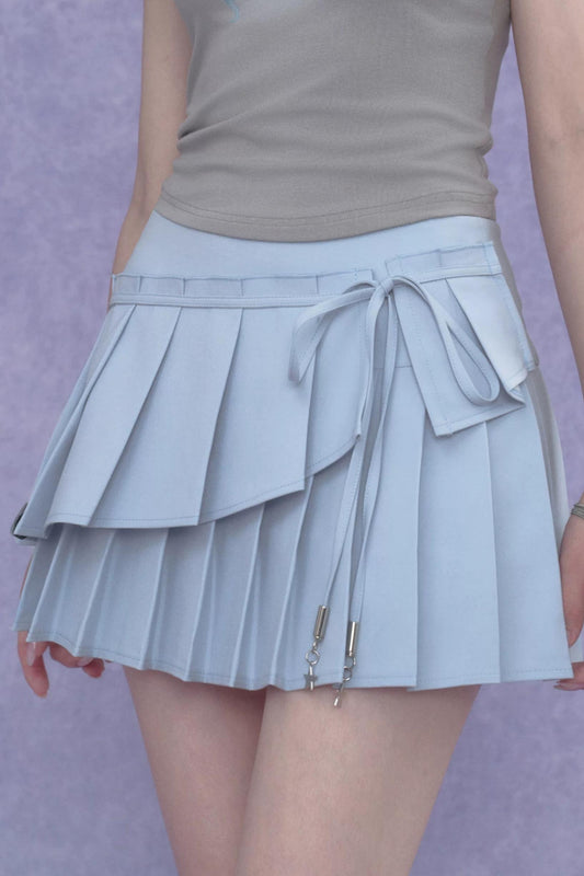 Two-Tone Pleated Skirt Set-Up