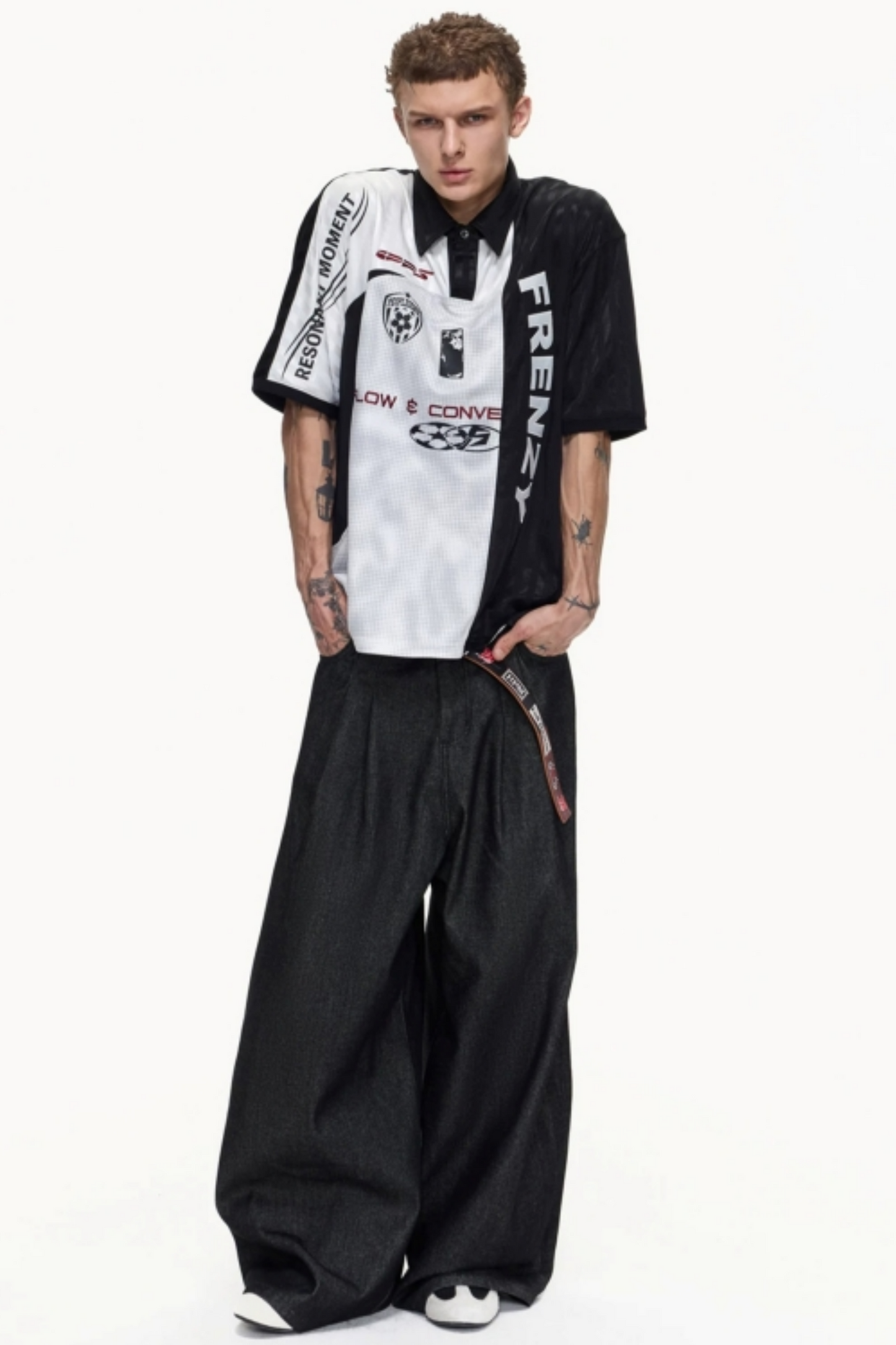 Restructured Jersey Polo Top