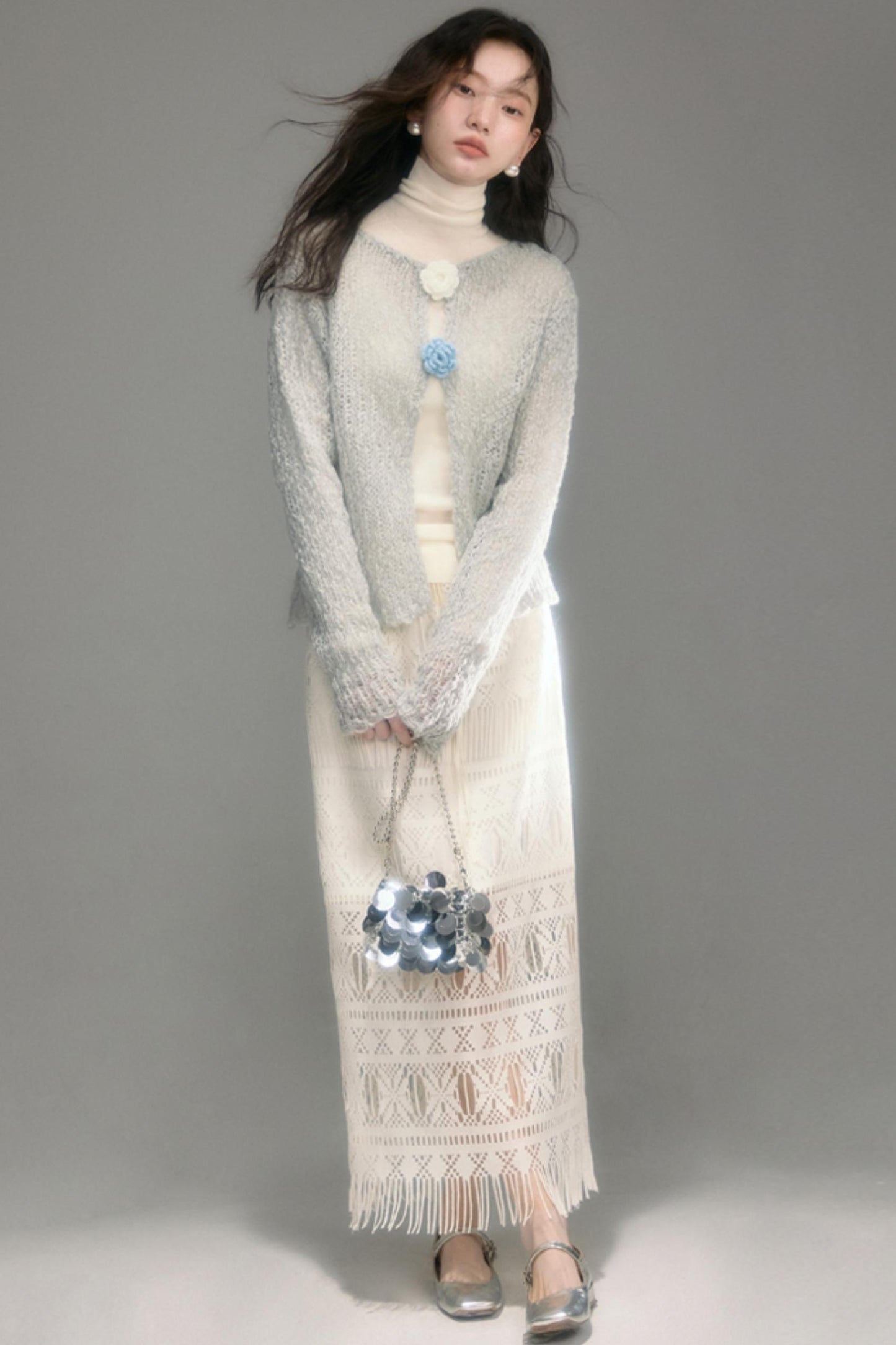 Original Floral Slim Fit Cut-Out Cardigan