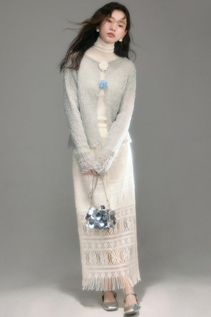 Original Floral Slim Fit Cut-Out Cardigan