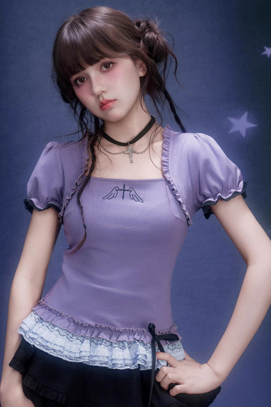 Pure Desire Purple Lace Top