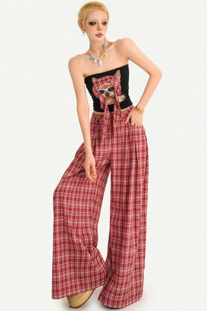 American Retro Plaid Pants