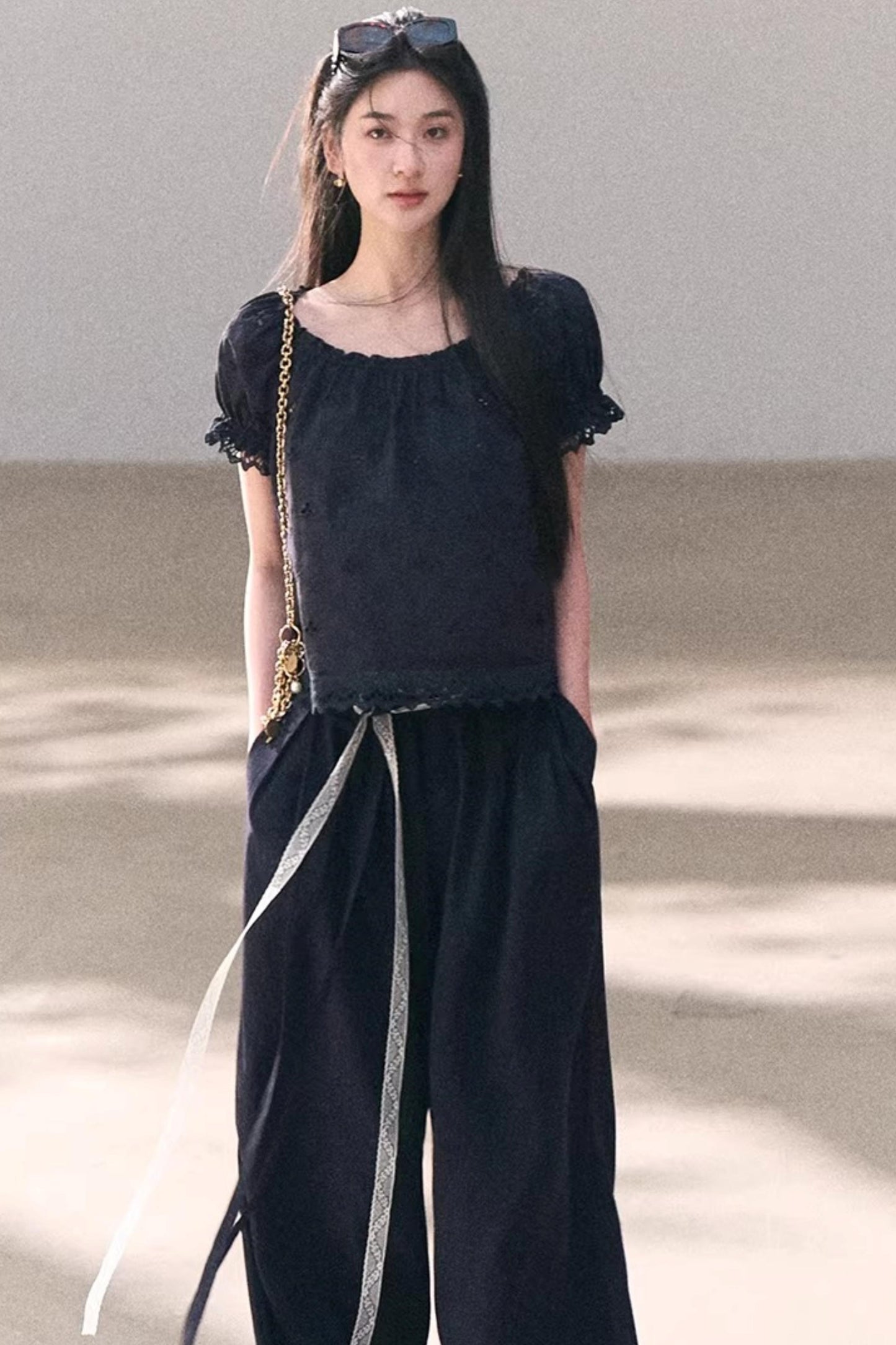 Lyocell Linen Lace Pants