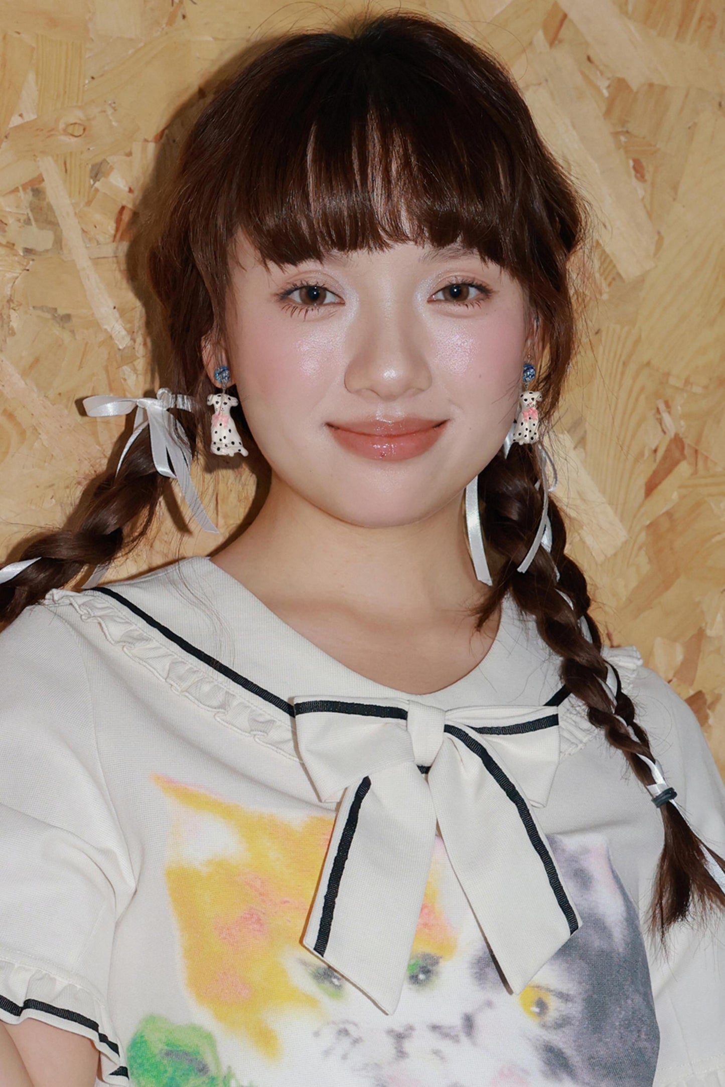 Dalmatian Silver Stud Earrings