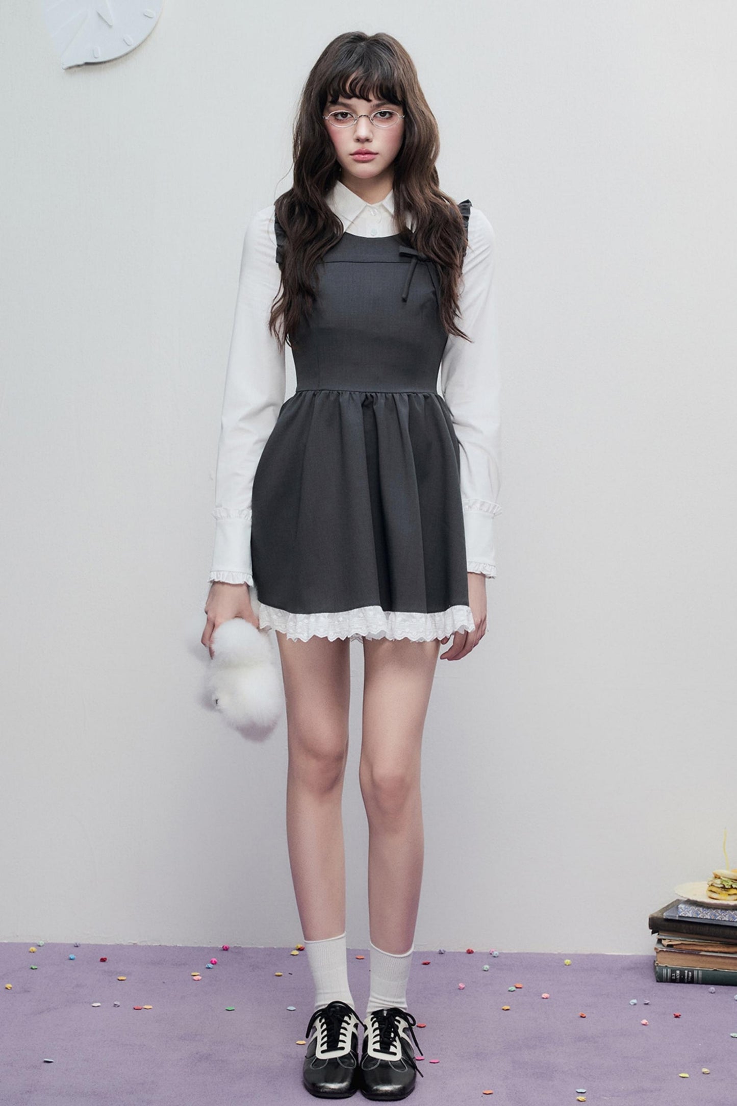 Spring Lace Bow Waist Tank Dress