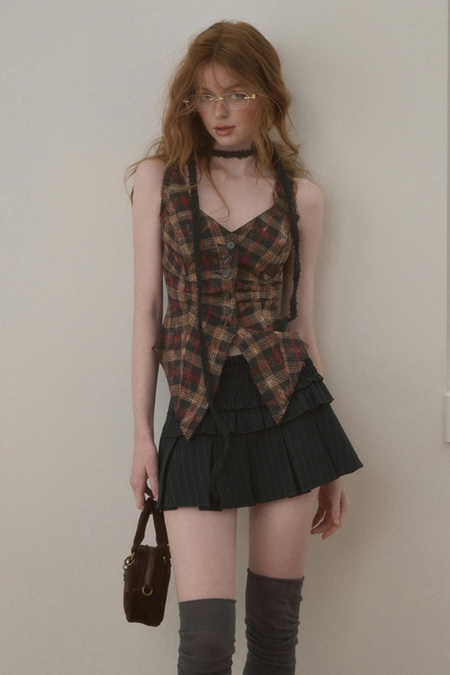 Sweet & Spicy Check Waist Top