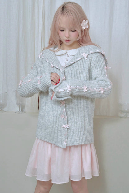 Light Gray Knit Cardigan