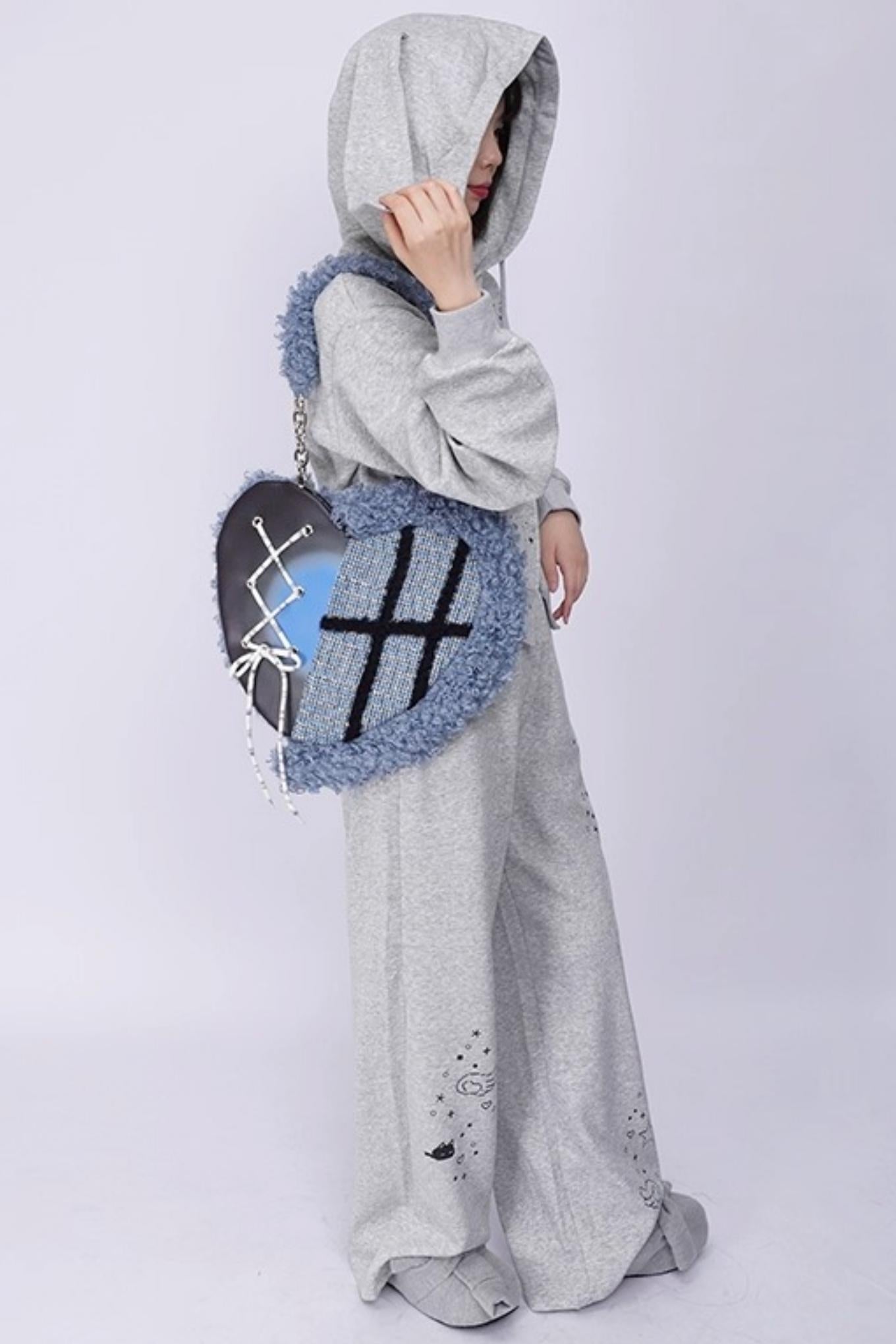 Graffiti Patchwork Heart Bag