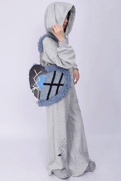 Graffiti Patchwork Heart Bag