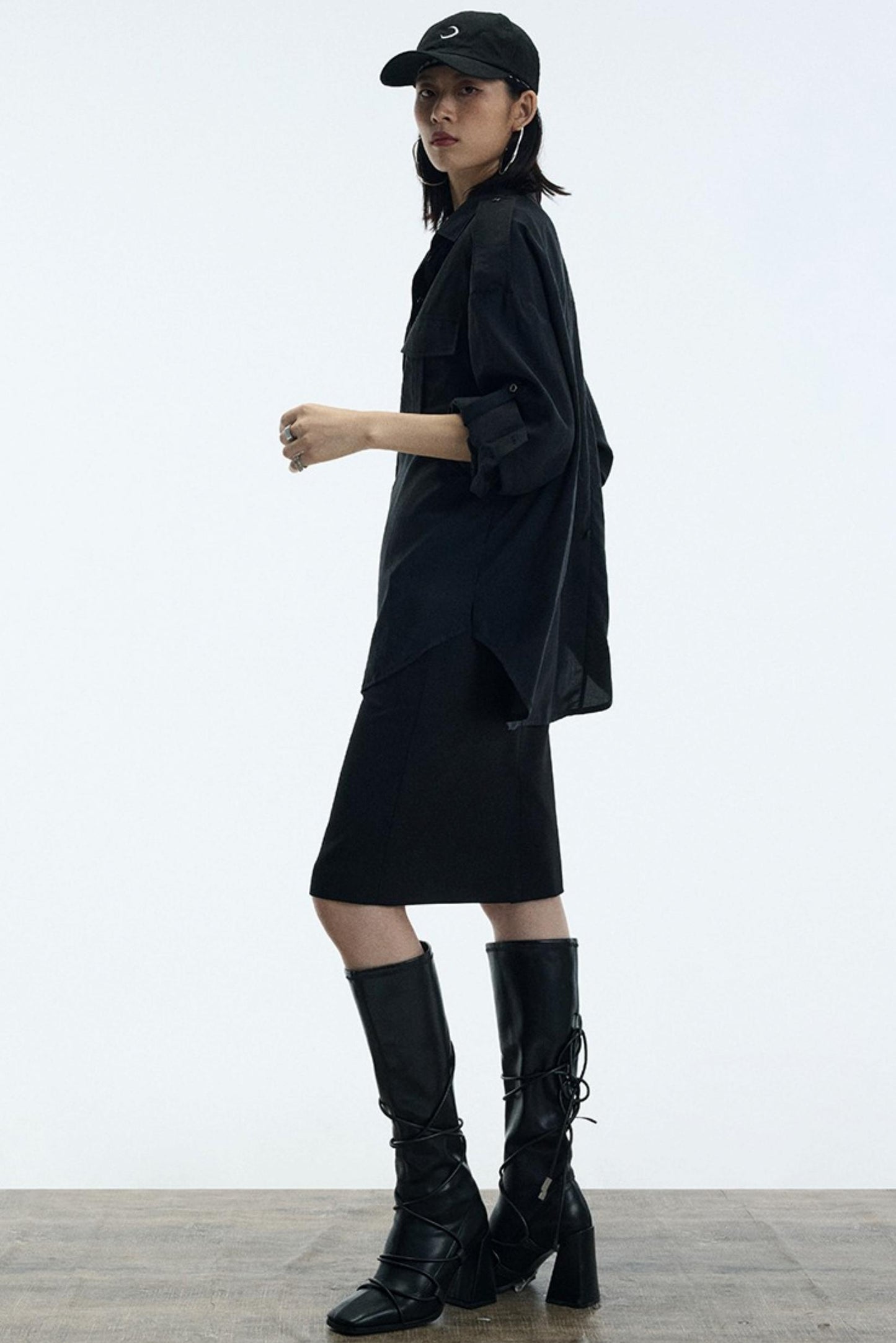 Minimalist Straight Suit Skirt