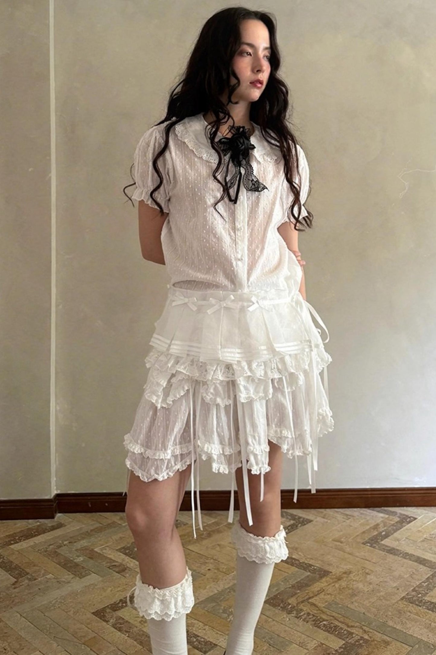 Pleated Tulle Skirt