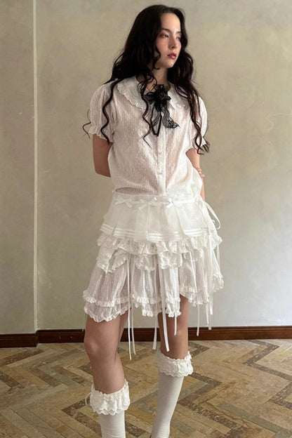 Pleated Tulle Skirt