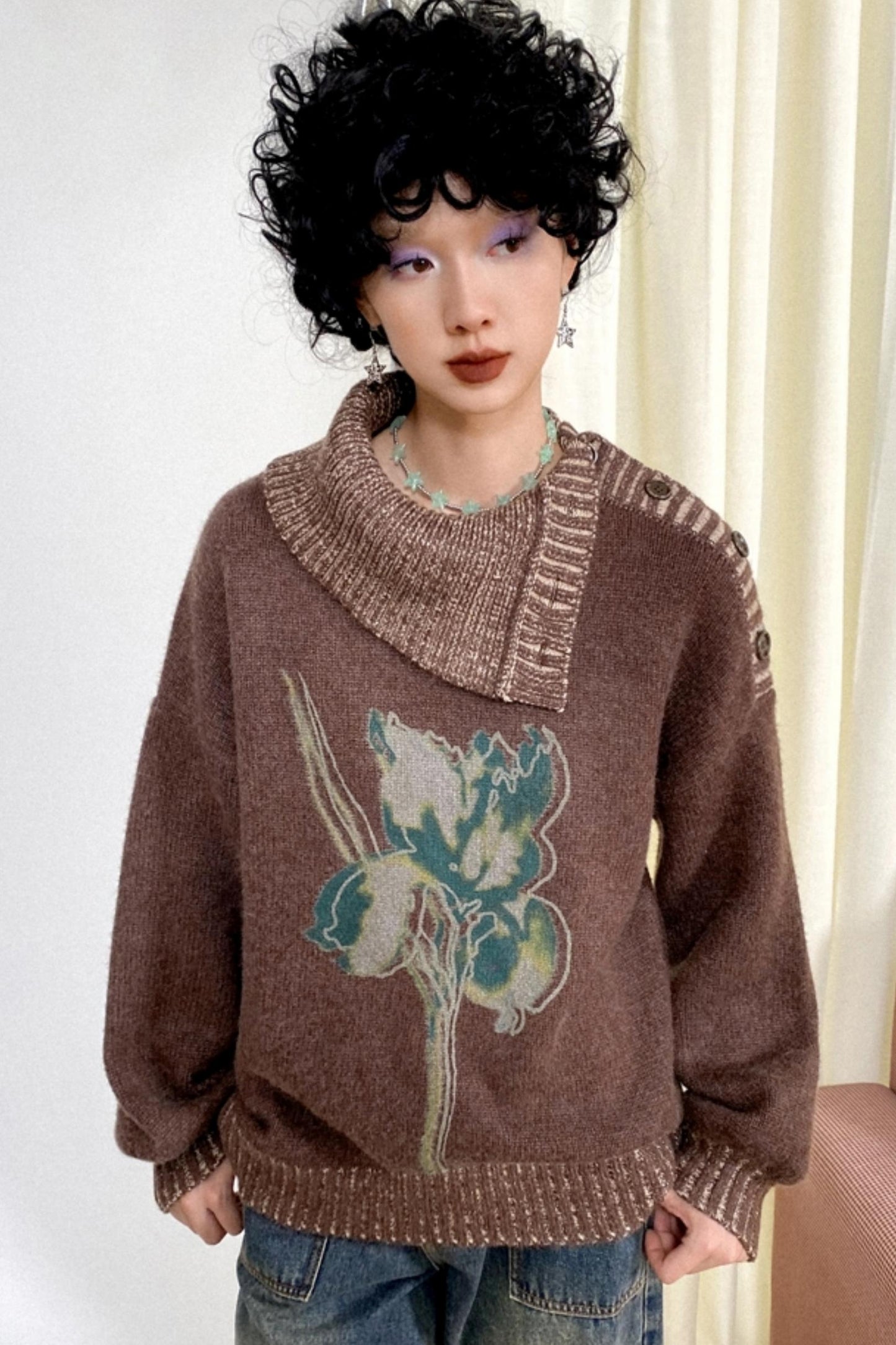 Vintage Design Knit Top