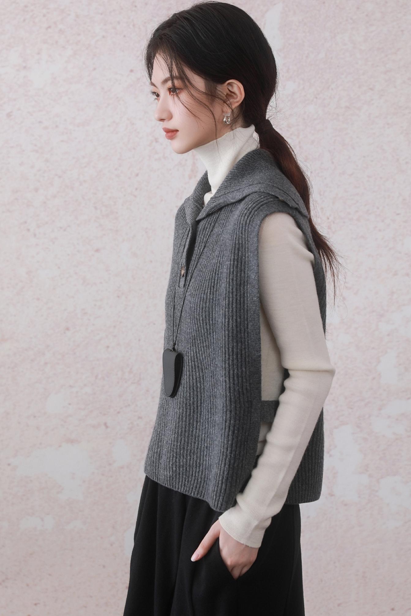 Classic Gray Knit Vest