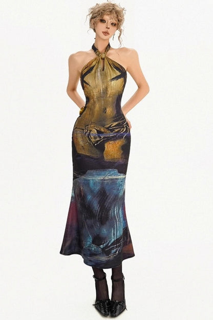 Spice Girl Retro Halterneck Dress