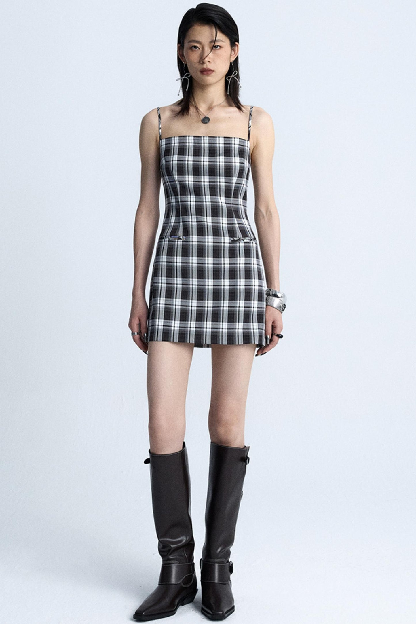 Monochrome Halter Dress