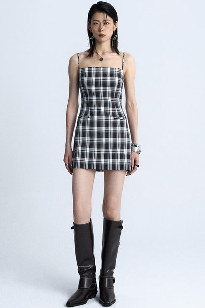 Monochrome Halter Dress