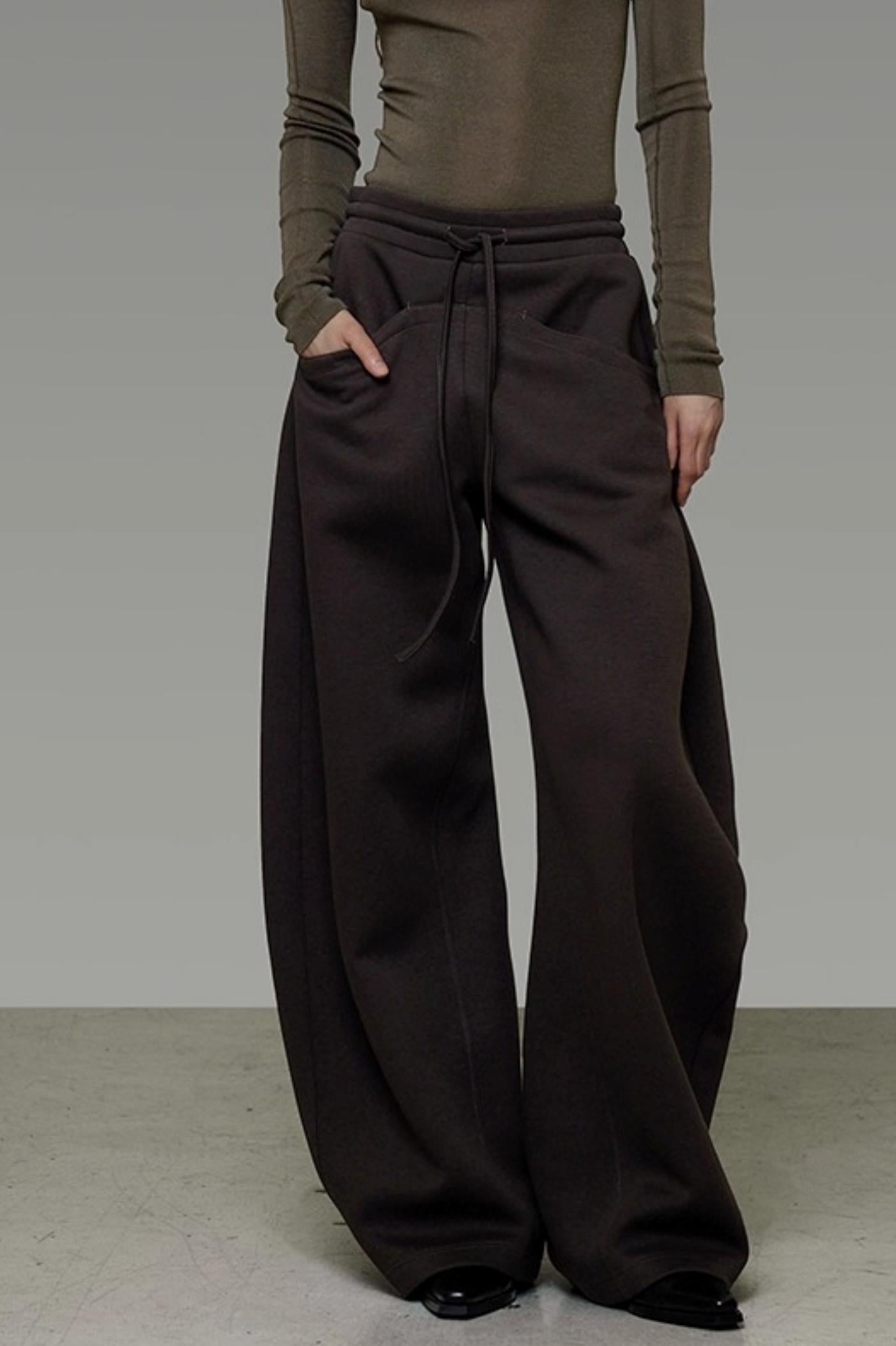 Smooth Drape Wide-Leg Pants