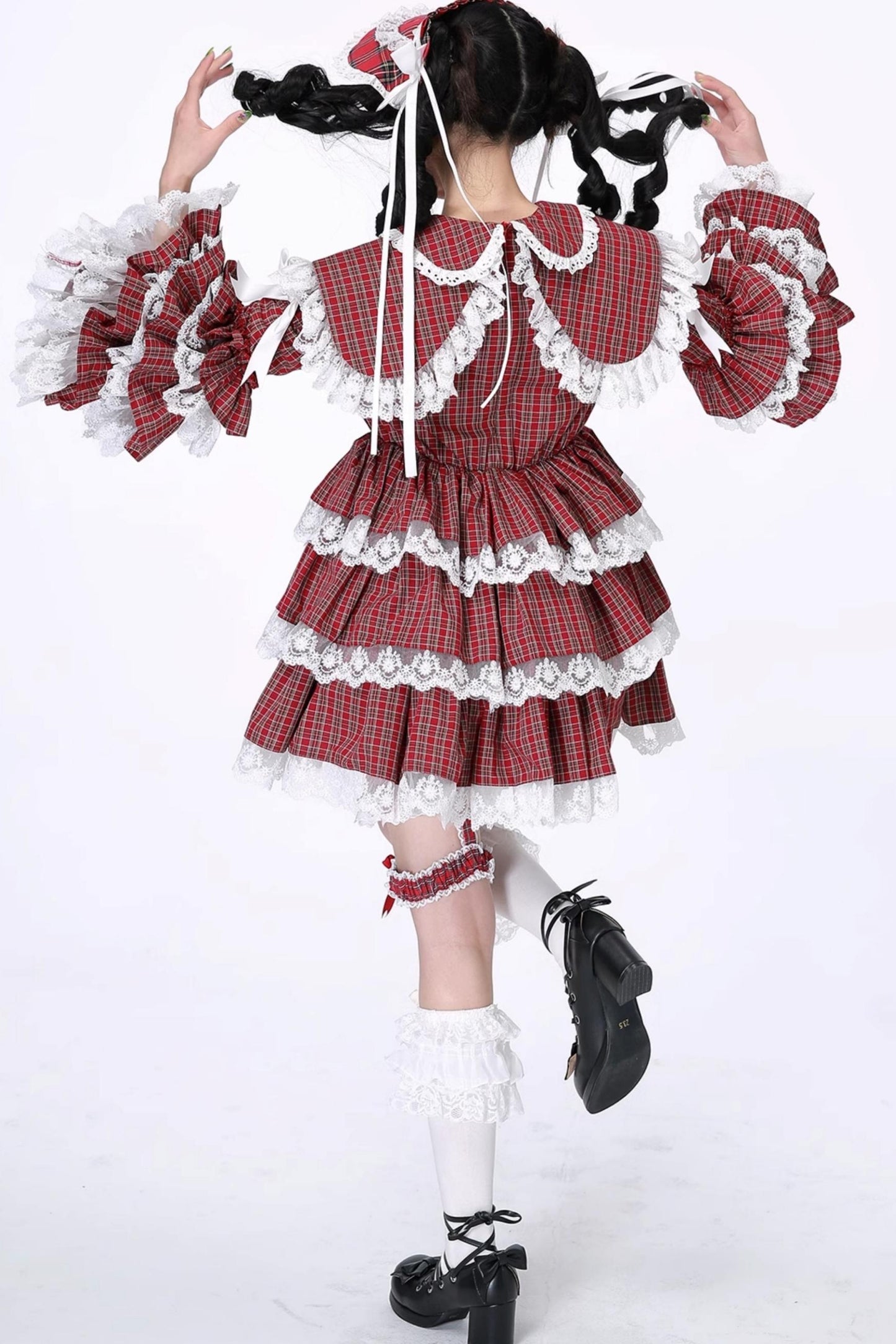 Lolita Style Red Check Dress