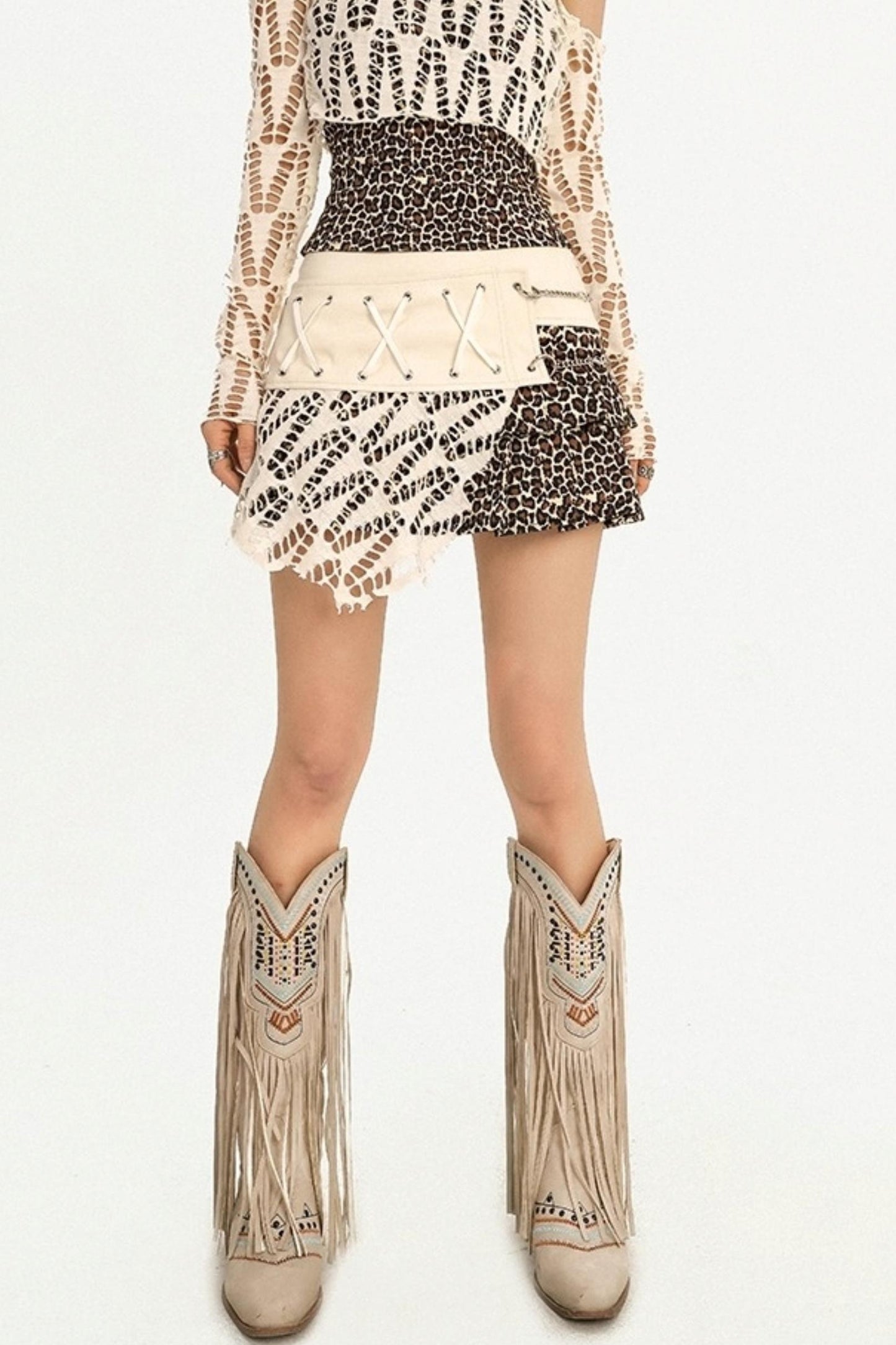 Original Waist Design Two-Piece A-Line Skirt Set