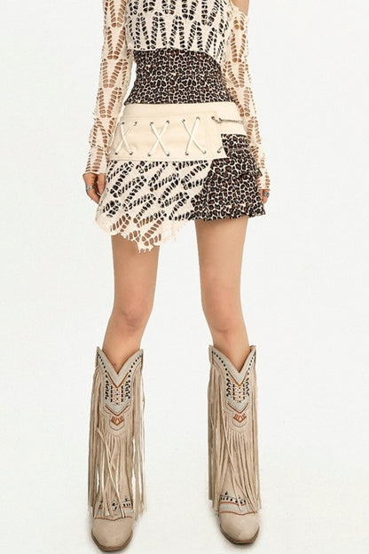 Original Waist Design Two-Piece A-Line Skirt Set