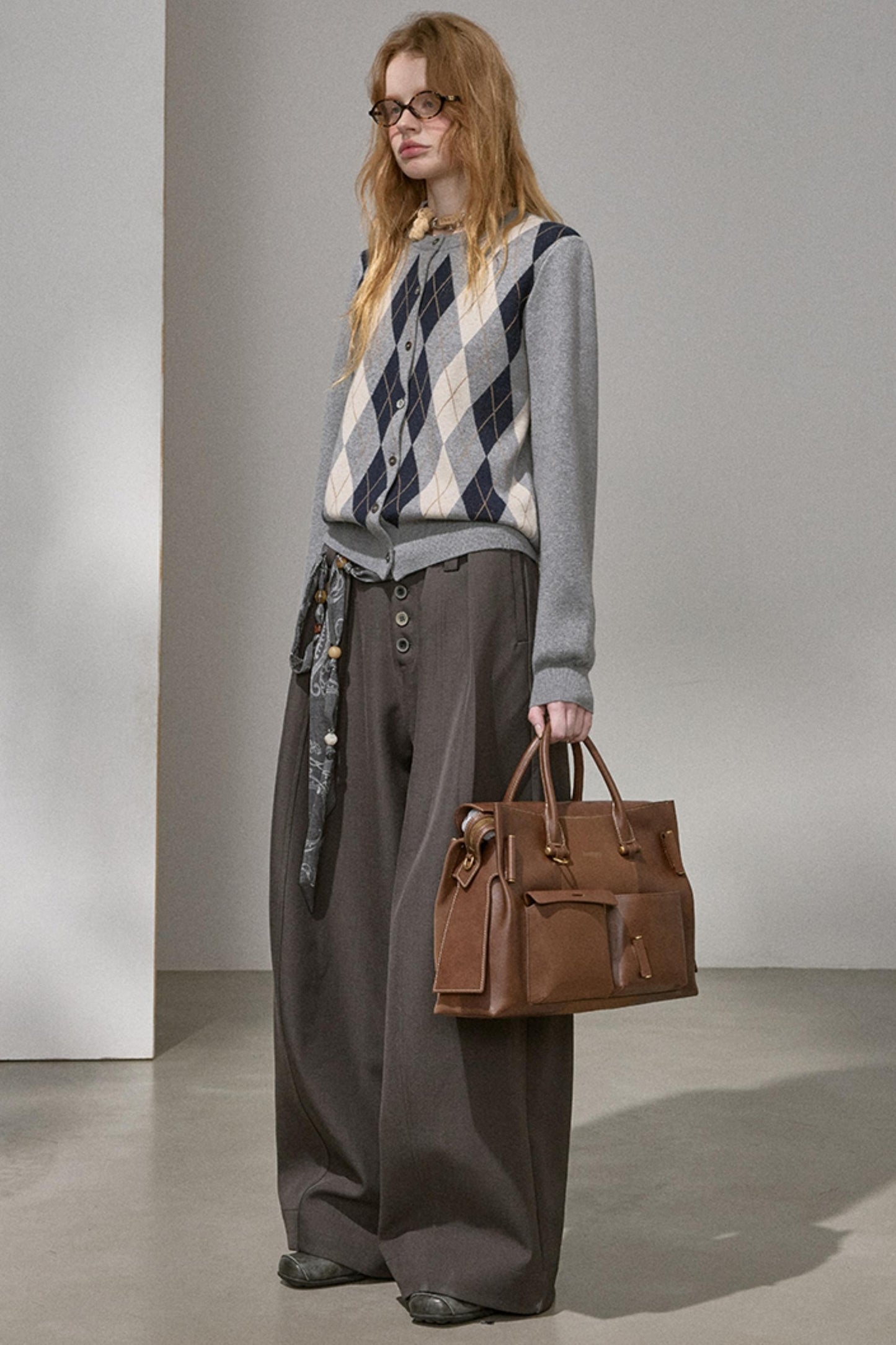 Retro Color-Blocked Knitted Top