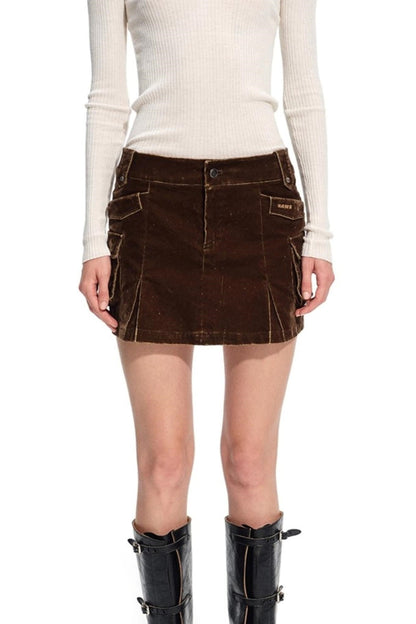 Low-Waisted Hip-Hugging Denim Skirt