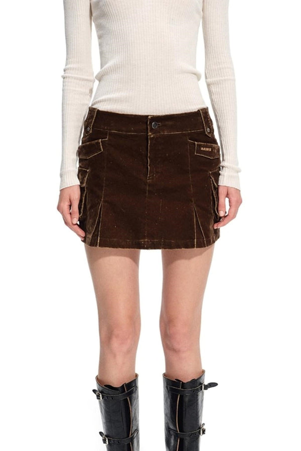 Low-Waisted Hip-Hugging Denim Skirt