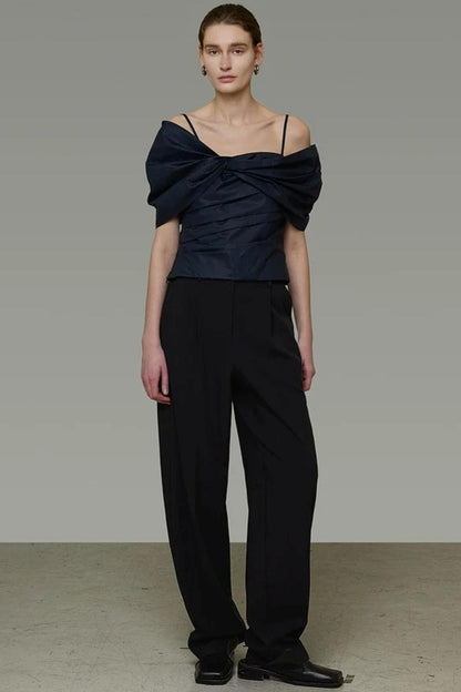 Elegant Black High-Waisted Pants
