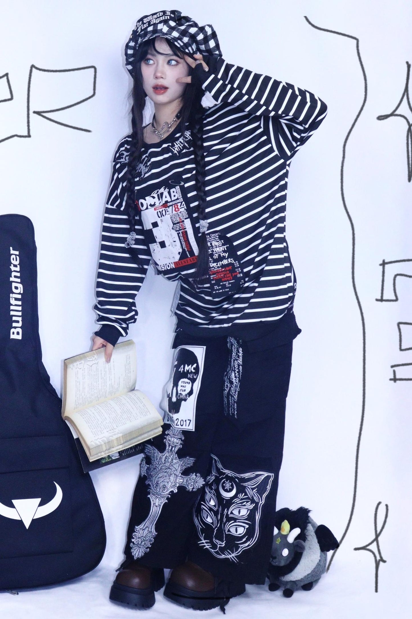 Punk Retro Denim Pants