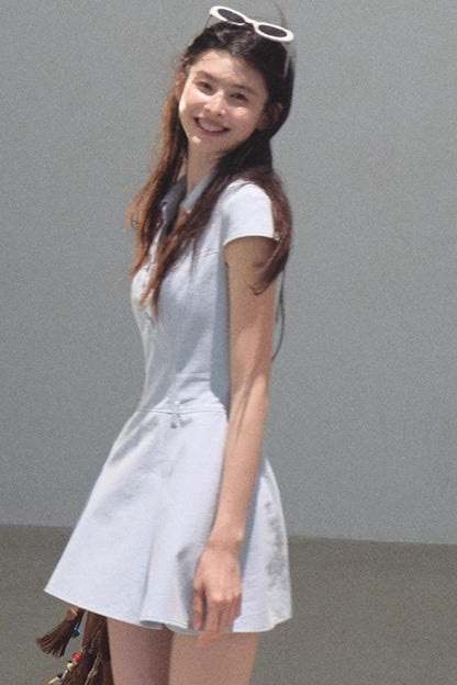 Summer V-Neck Polo Dress