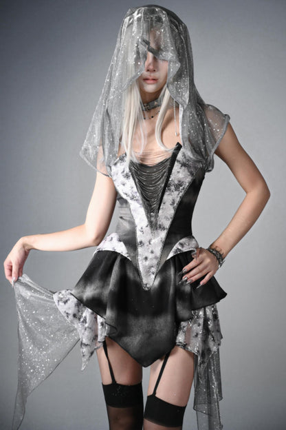Futuristic Punk Hooded Dress