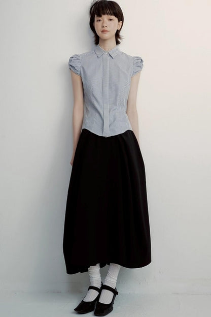 Elegant Black Lantern Skirt