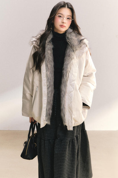 Furry Lined Cotton Jacket