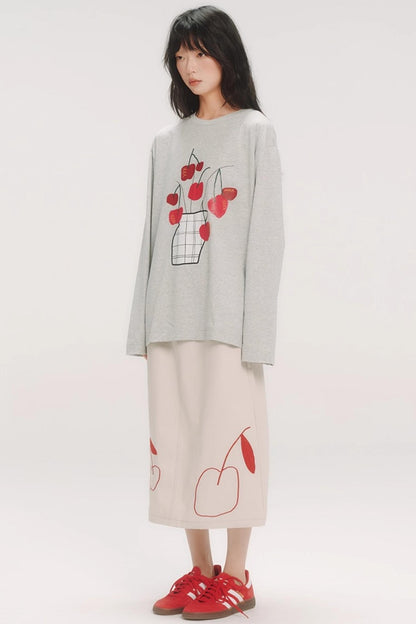 Hand-Painted Cherry Bonsai T-Shirt