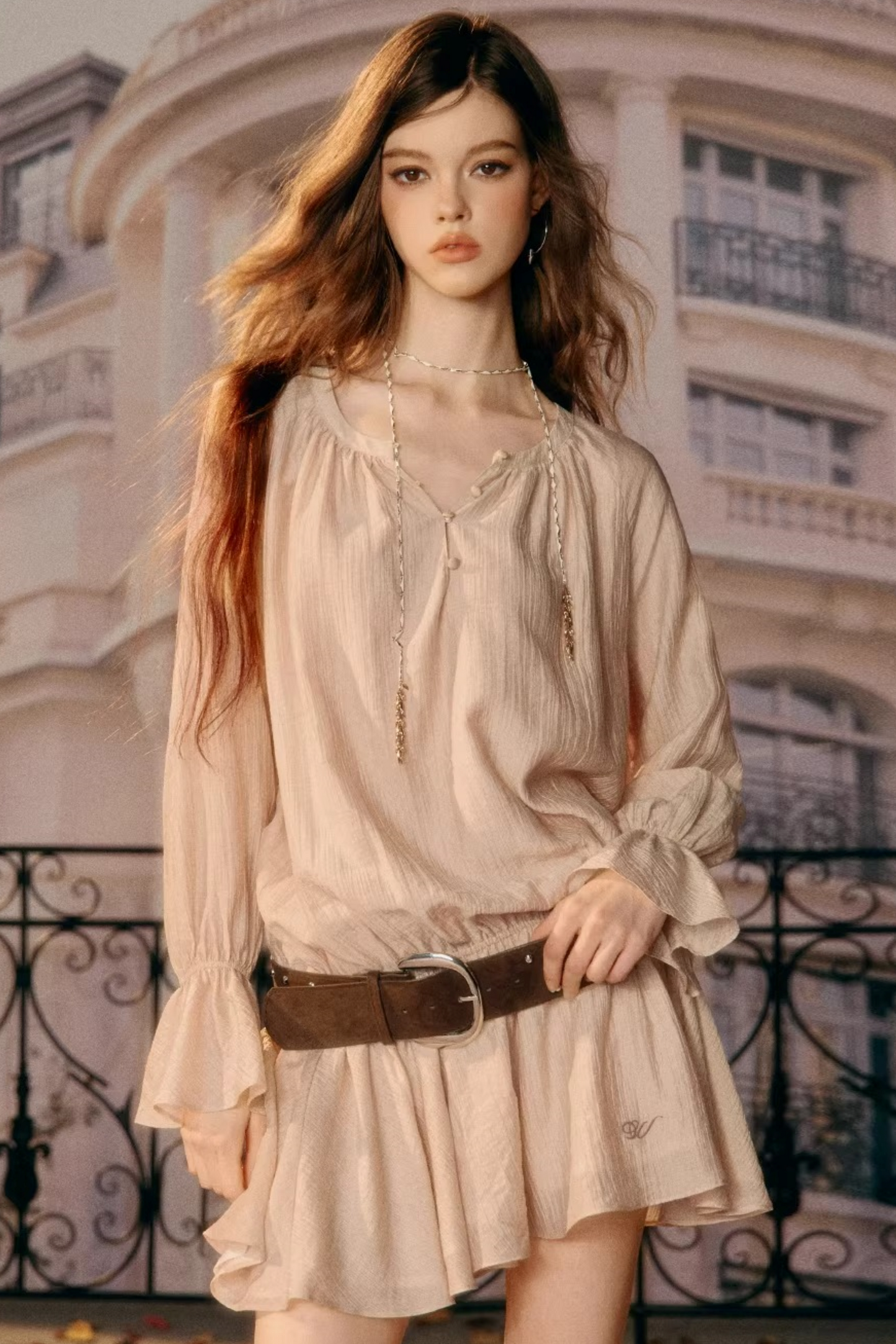 Girlish Ruffled Spring Dress