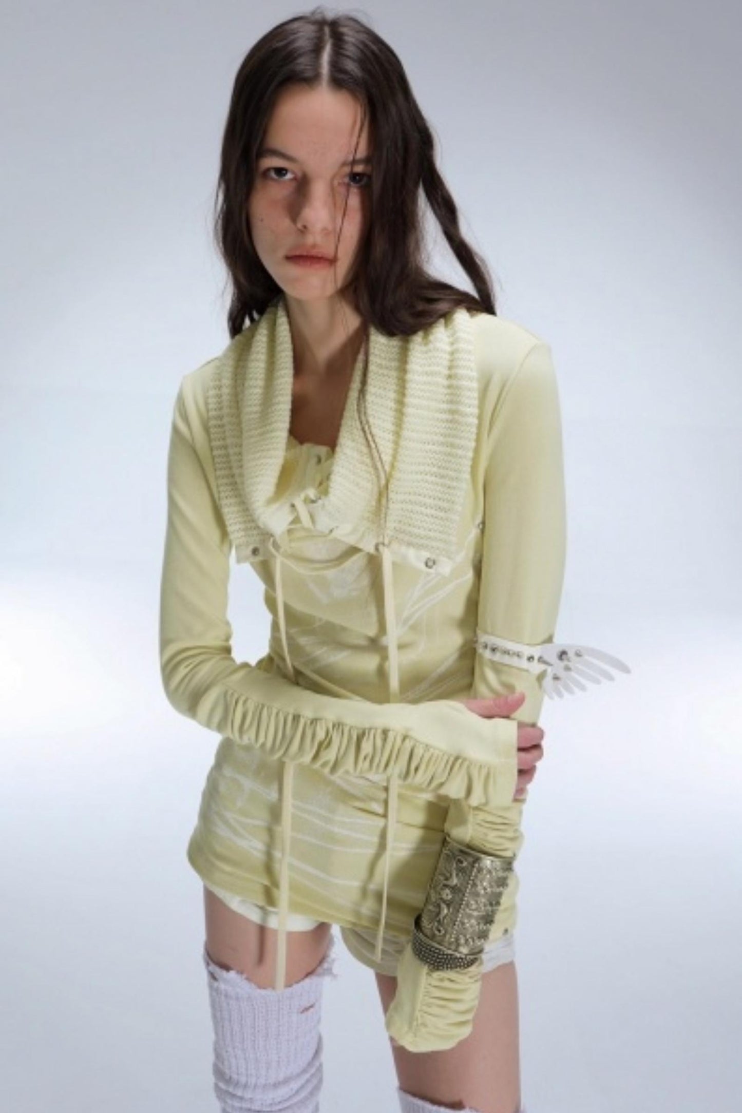 Stacked Collar Knit Top