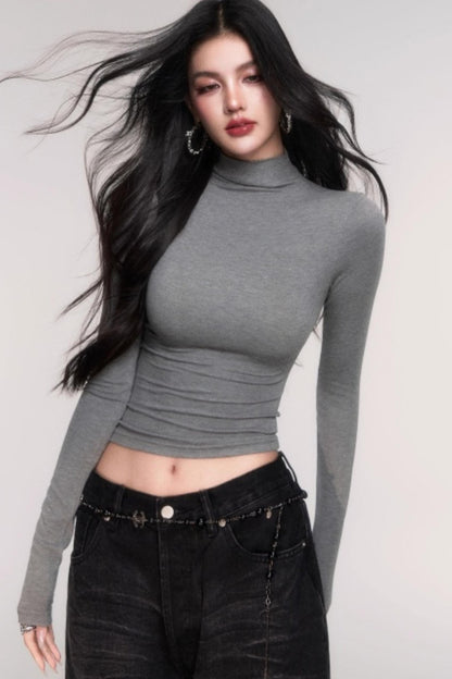 High Stretch Semi-Turtleneck Top