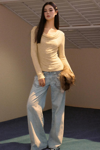 Sequin Scoop Neck Top