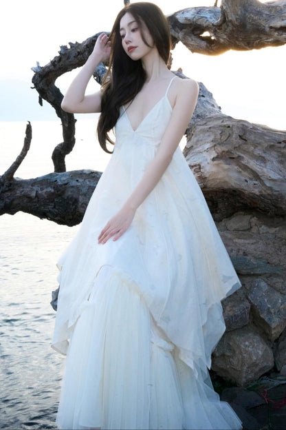 Spring-Summer Mesh Halter Dress