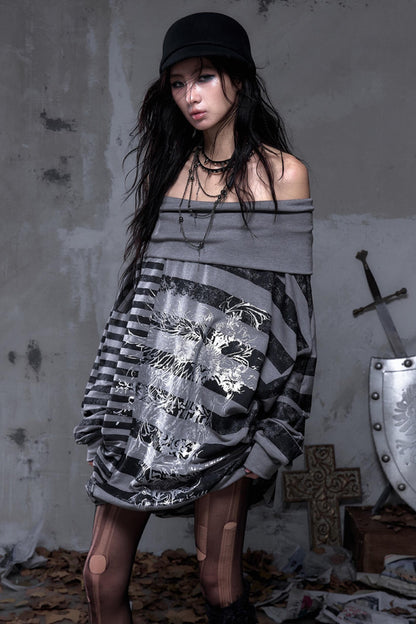 Shibuya Striped Batwing Top