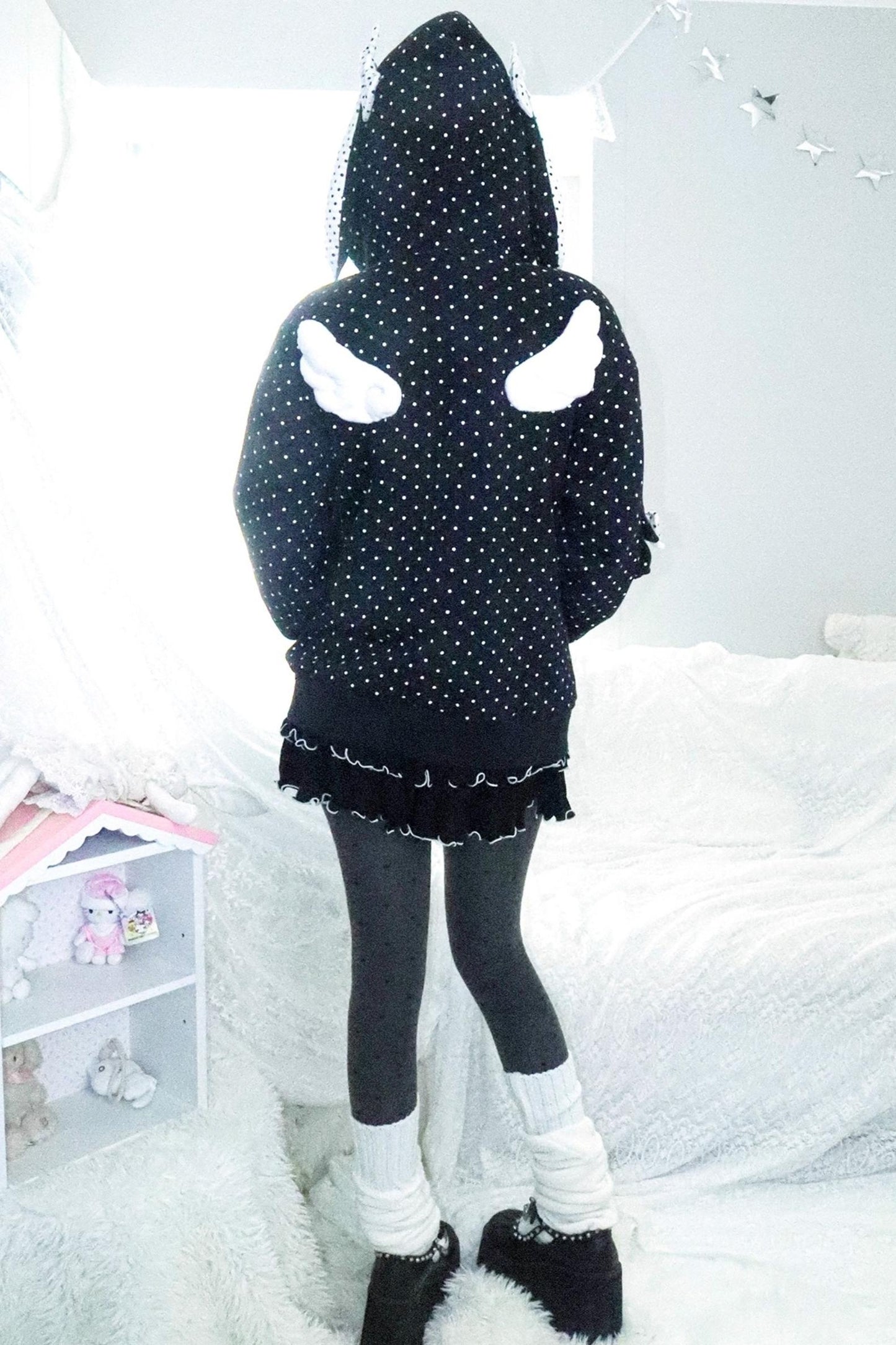 Velvet Polka Dot Sweatshirt