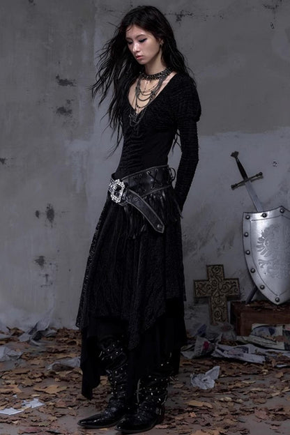 Court Dream Puff Sleeve Lace Maxi Dress