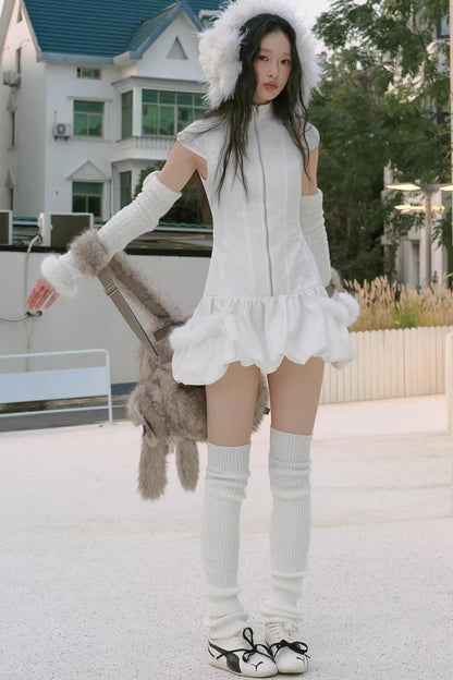 Furry Bunny Ears Backpack
