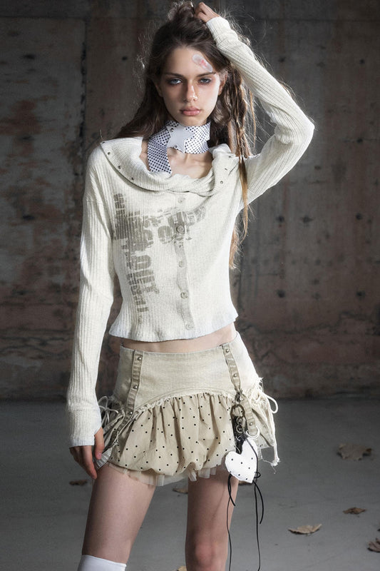 Twisted Diamond Knitted Top