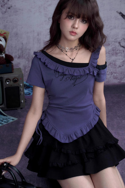 Pure Purple Irregular Top