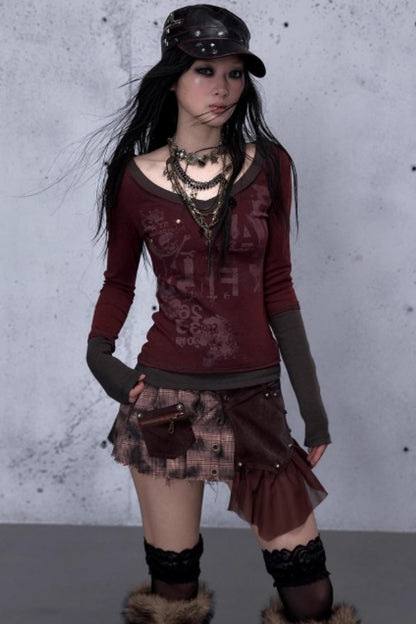 Retro Vintage Patchwork Top