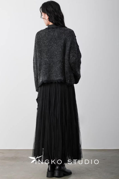 Cardigan mit Stern-Ausschnitt